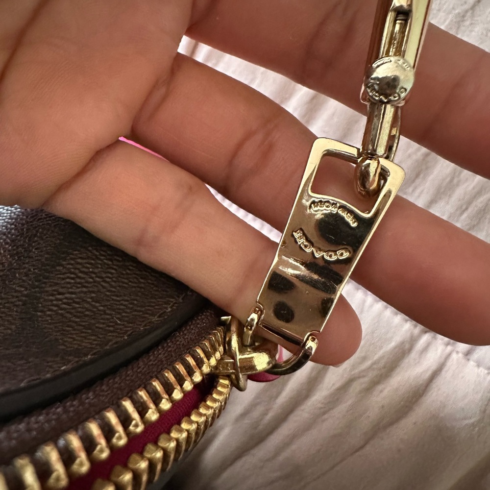 Coach Signature Brown and Pink Satchel - Picture 4 of 11